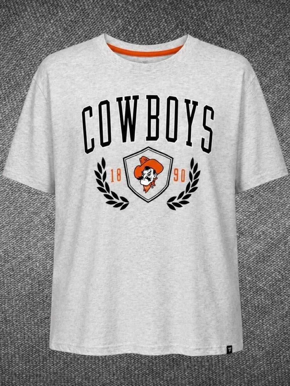 Fanatics Oklahoma State Cowboys Gray Graphic Tee L